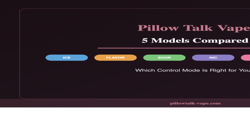 Pillow Talk vape comparison - all 5 control mode models side by side